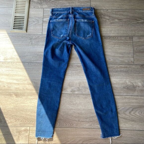 Mavi Sequins Accents Tess High Rise Super Skinny Crop Jean - Picture 5 of 12